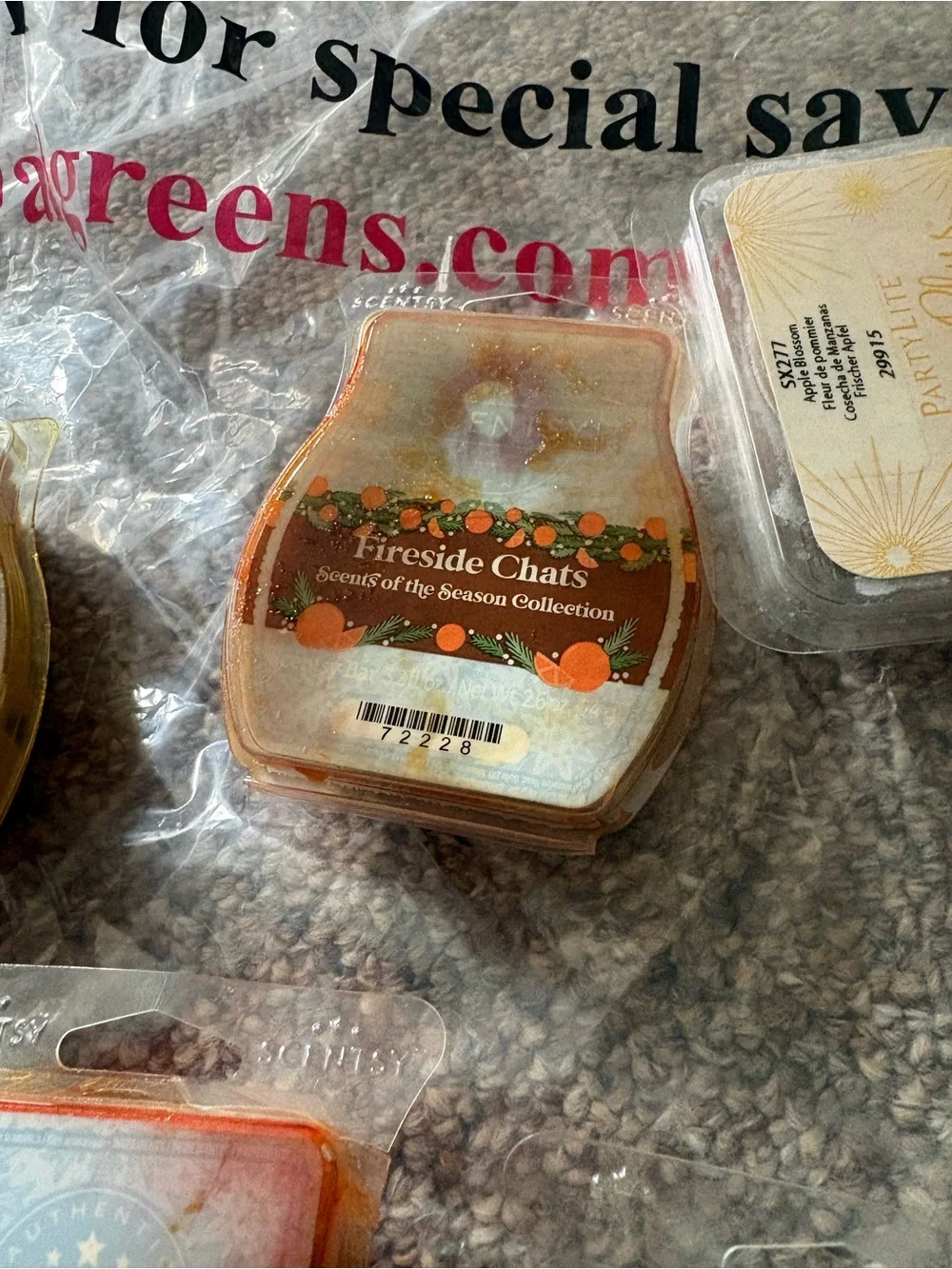 7 Scentsy Wax Melt Bundle Disney Fall Apple Christmas AS IS